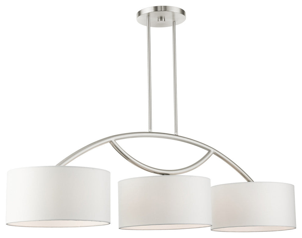 Brushed Nickel Timeless, Transitional, Linear Chandelier