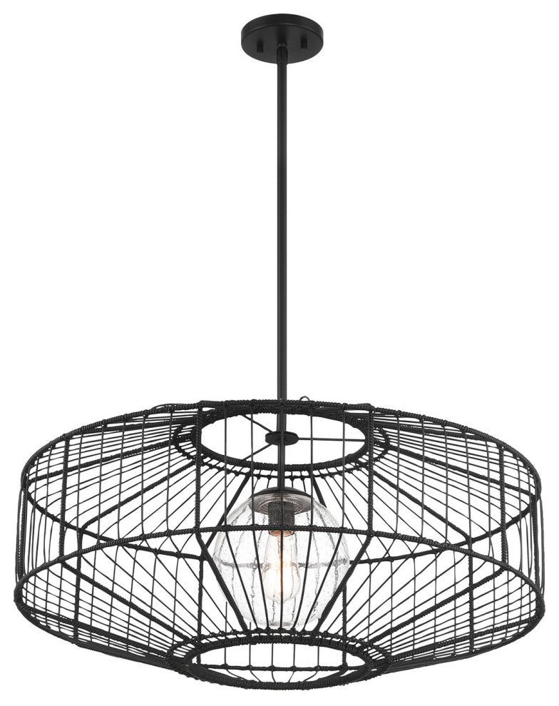 Marcy 1-Light Pendant, Matte Black