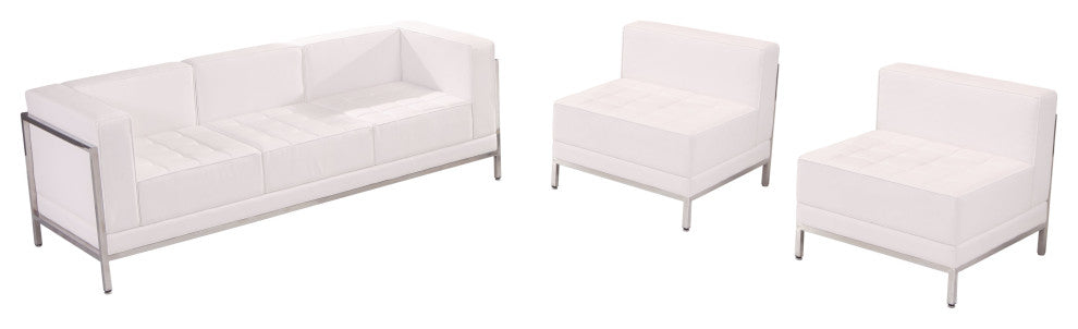Imagination Series Melrose White LeatherSoft Sofa & Chair Set