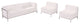Imagination Series Melrose White LeatherSoft Sofa & Chair Set
