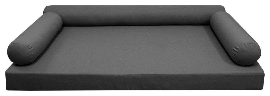 S6 Queen Size Knife Edge Mattress Bolster Pillow Outdoor Slip Cover ONLY AD003