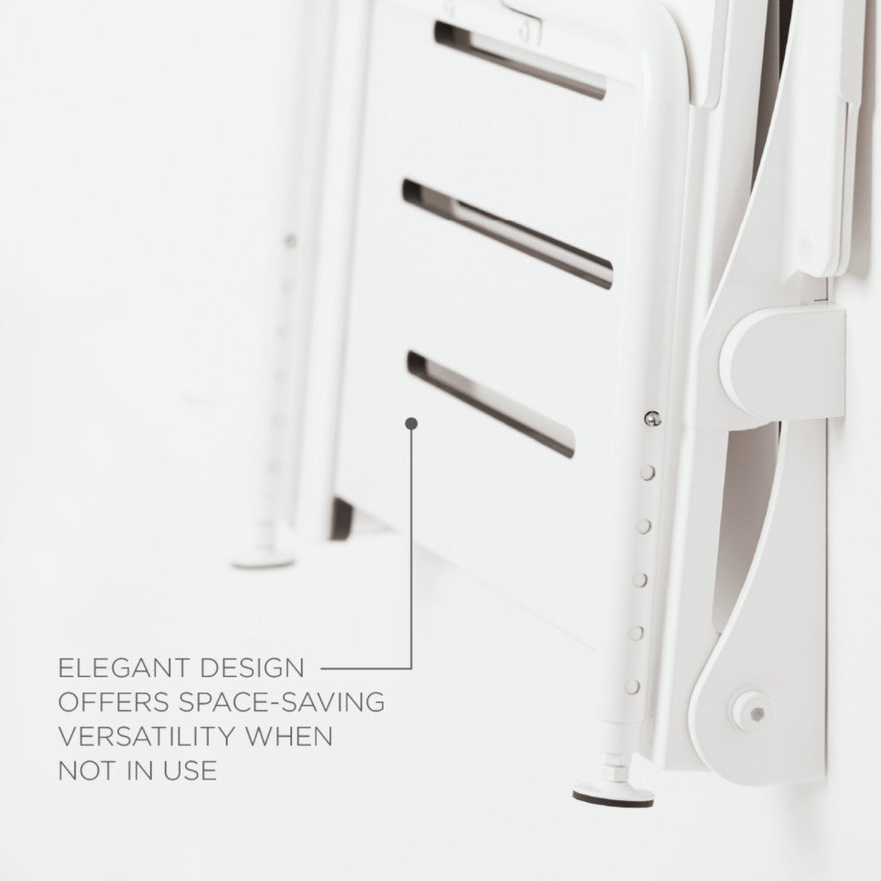 Seachrome Comfort Plus Shower Seat, White Frame and Pads