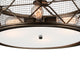Kali 4 Light Chandelier With Light Brown Finish