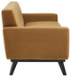 Engage Performance Velvet Loveseat, Cognac