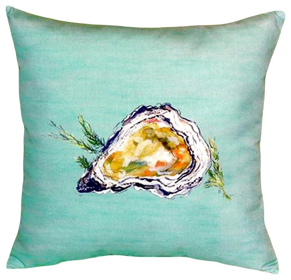 Oyster Shell - Teal No Cord Pillow - Set of Two 18x18