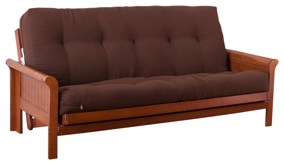 Blazing Needles Renewal 8" Twill Full Futon Mattress, Chocolate