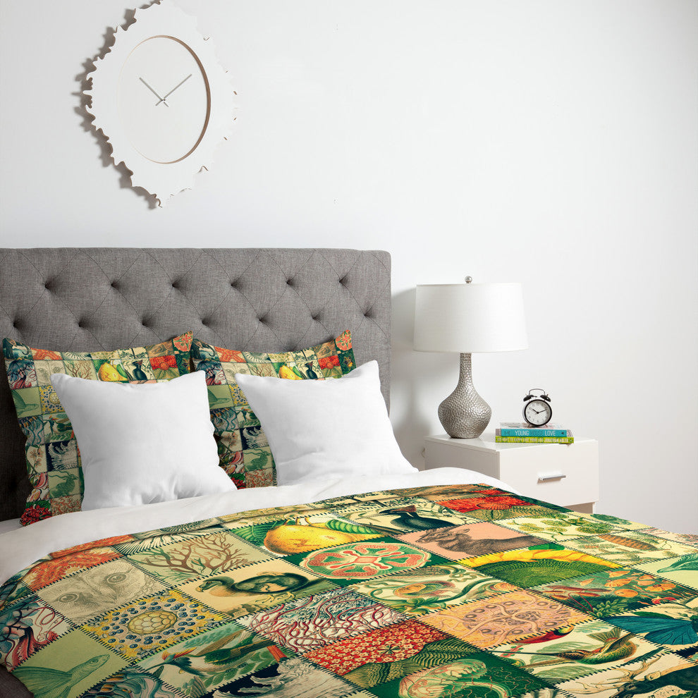 Deny Designs Belle13 Wonderful World Patchwork Duvet Cover - Lightweight