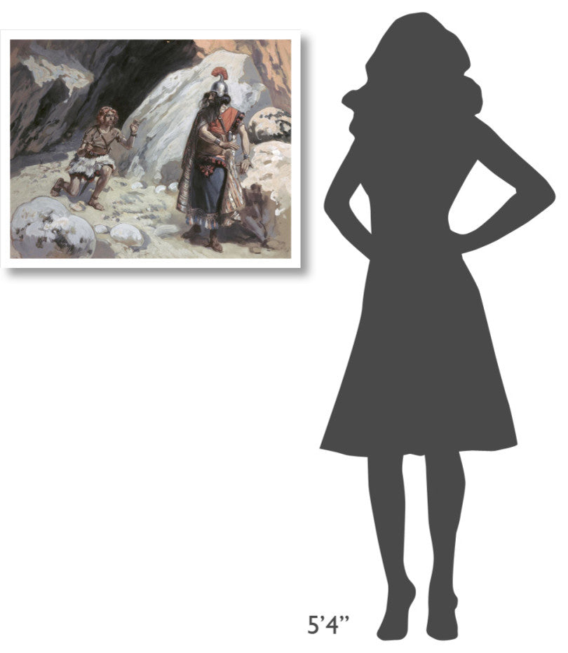 "David and Saul In The Cave" Digital Paper Print by James Tissot, 32"x25"