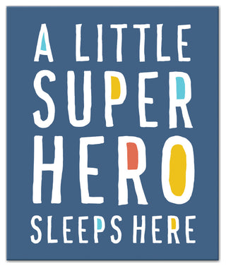 Little Super Hero 20x24 Canvas Wall Art