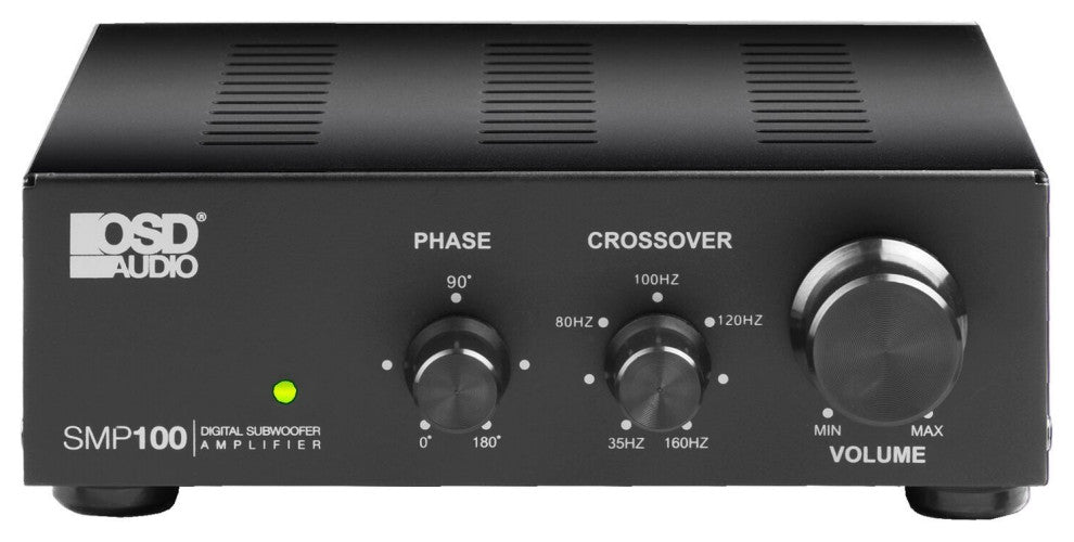 100W Class D Mono Subwoofer Amplifier, Advanced Crossover and Auto Sensing