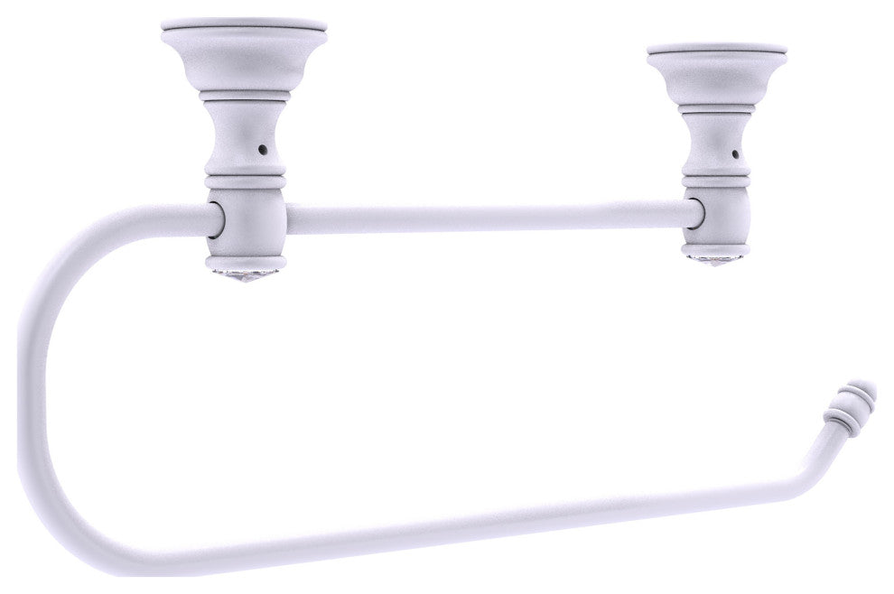 Carolina Crystal Under Cabinet Paper Towel Holder, Matte White