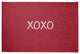 XOXO Valentines Chenille Rug, Brick, 4'x6'