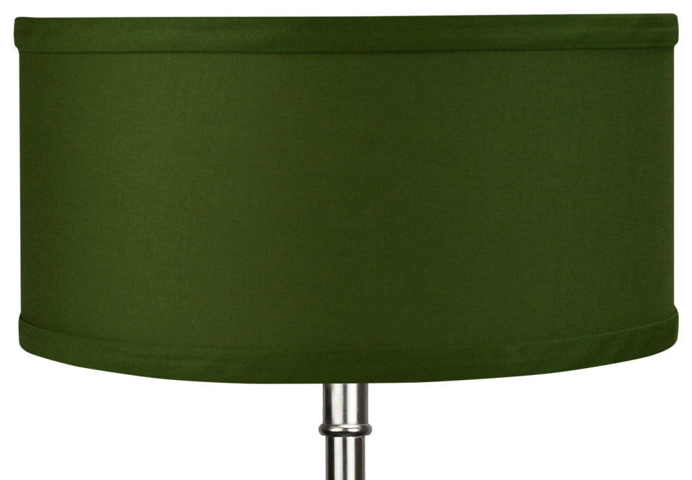 Fenchel Shades 10"x10"x5" Brass Spider Attachment Drum Shade, Linen Avocado