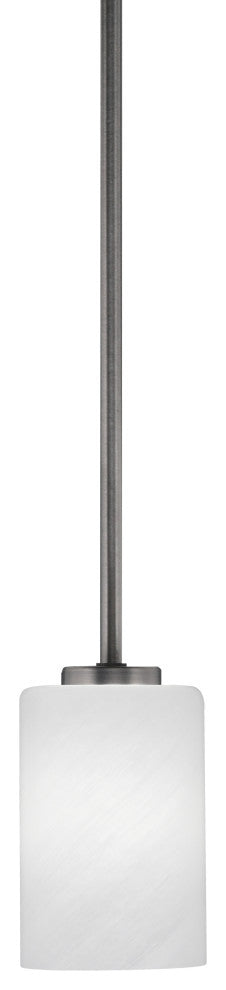 Atlas 1-Light Mini Pendant, Graphite/White Marble