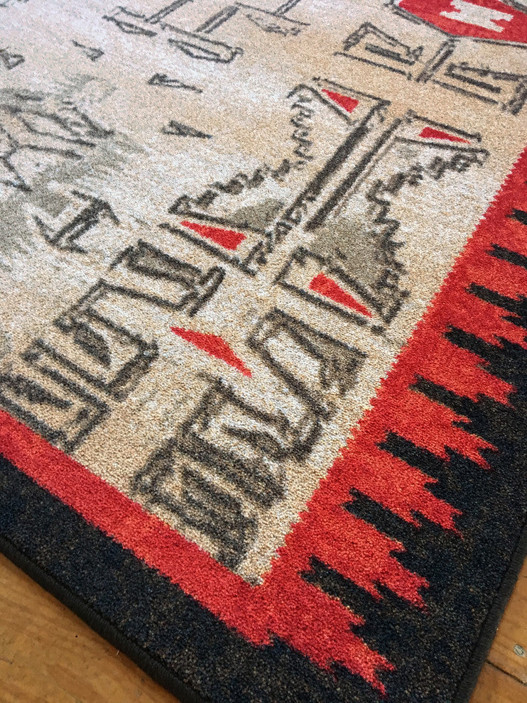 Teec Nos Crush OKA  Red  Area Rug, 7'8"x10'9"