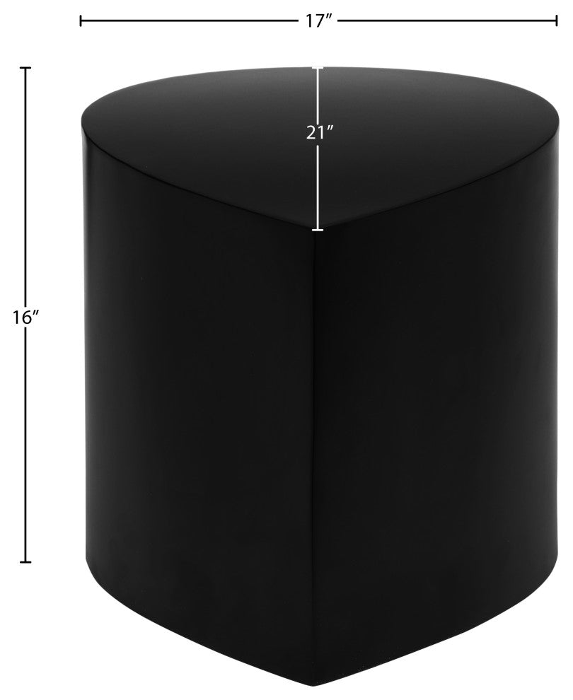 Petal Finished Iron Metal Coffee Table, Black, 1 Piece