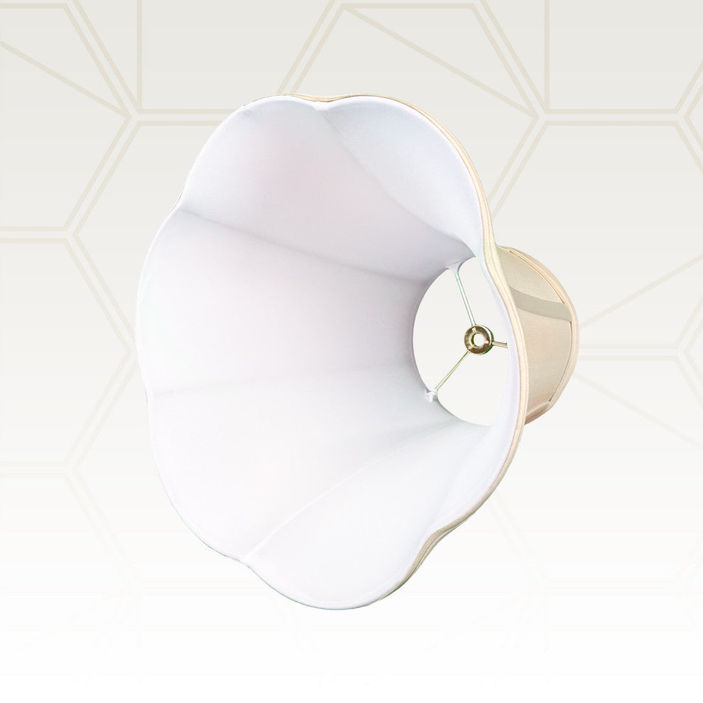 Royal Designs Bottom Outside Scallop Bell Lamp Shade, Beige, 6x12x10.25