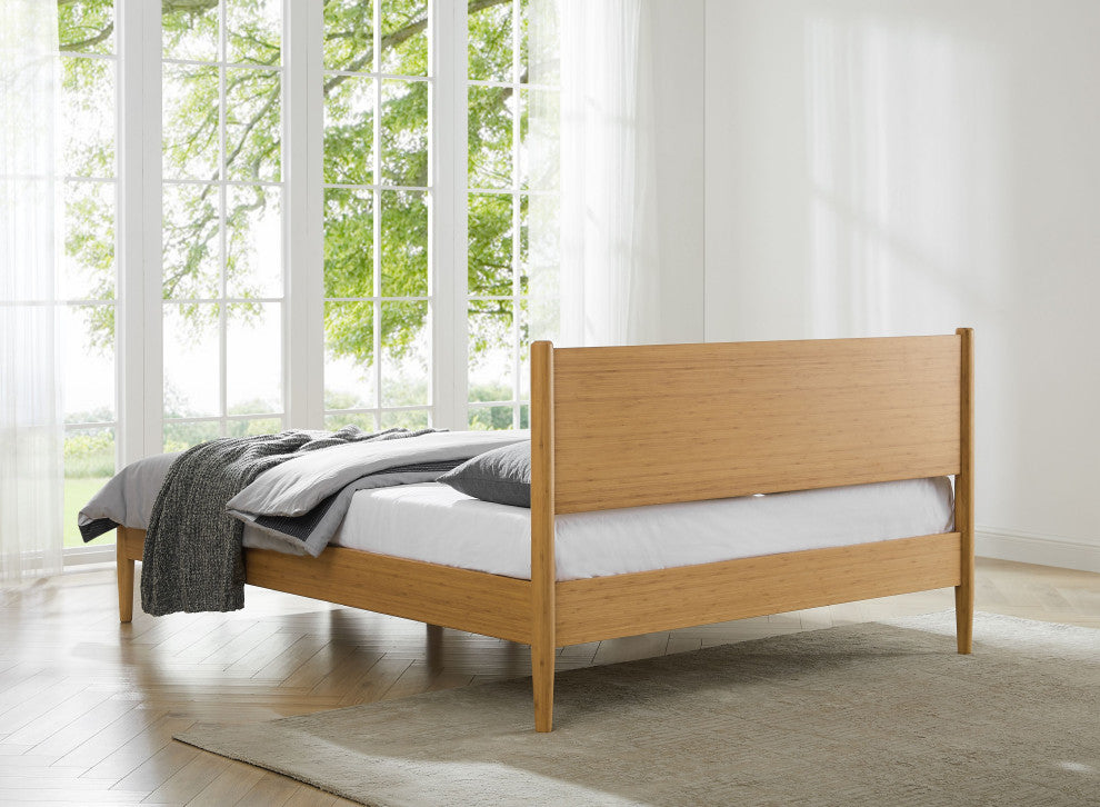 Ria Eastern King Platform Bed, Caramelized