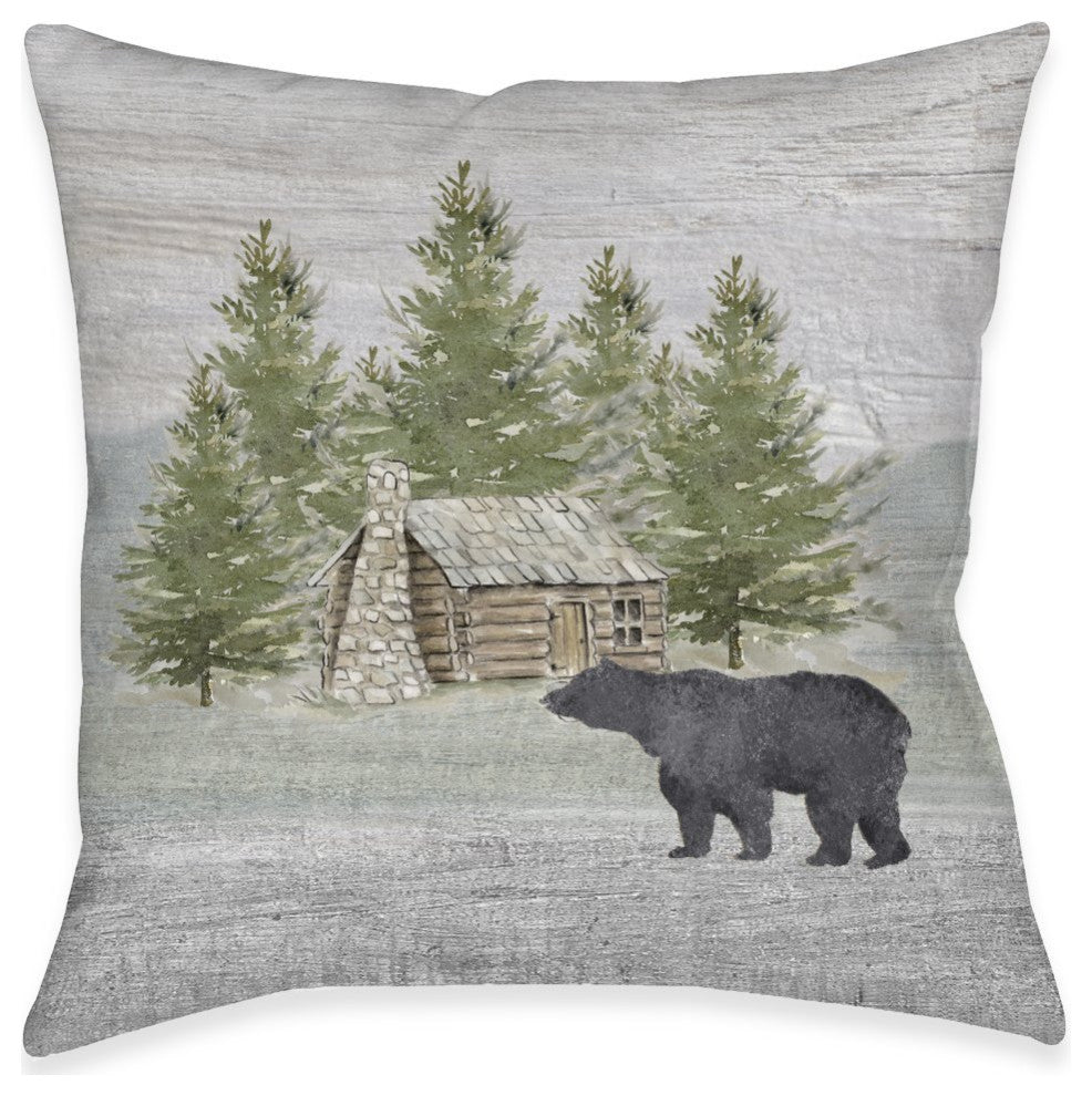 Laural Home Welcome To The Cabin 18" X 18" Indoor Decorative Pillow