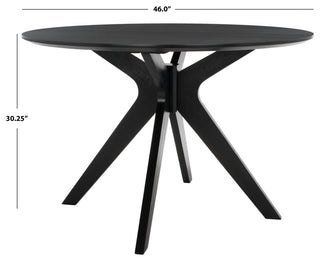 Safavieh Couture Carolee 46" Round Dining Table, Black