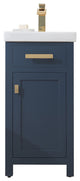 Water Creation Mia 18" Single Vanity With Single Door, Monarch Blue