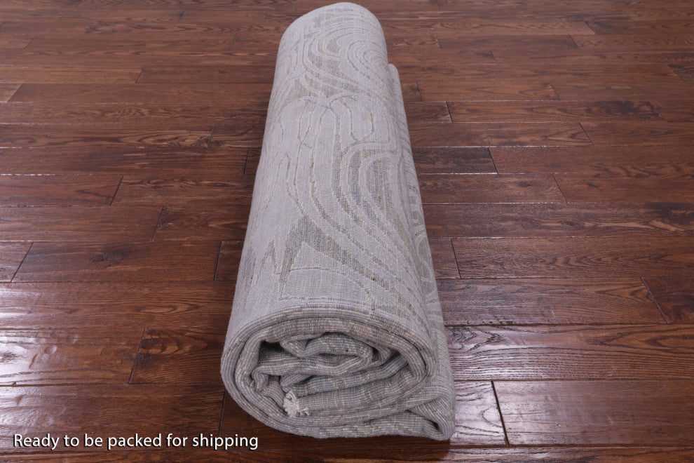William Morris Hand Knotted Wool and Silk Rug 8' 1" X 10' 2" Q9441