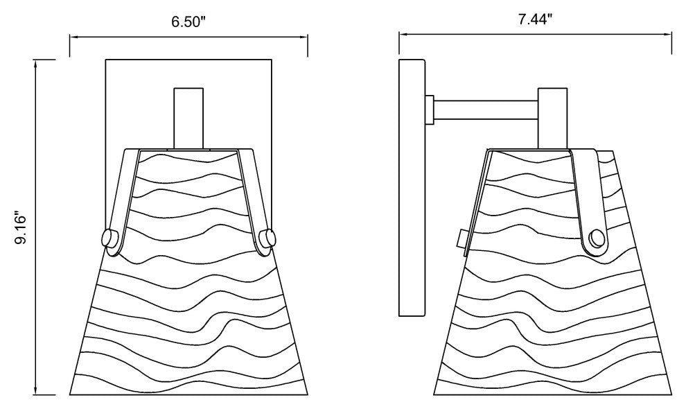 Z-LITE 1-Light Wall Sconce, Matte Black