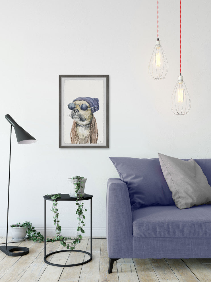 "Rockstar" Framed Painting Print, 12"x18"