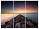 "Long Stone Bridge into Beautiful Sea" Metal Wall Art, 3 Panels, 36"x28"
