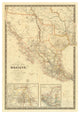 "Nouvelle Carte du Mexique, du Texas, 1840" Print by Adrien-Hubert Bruï¿½, 23"x32"