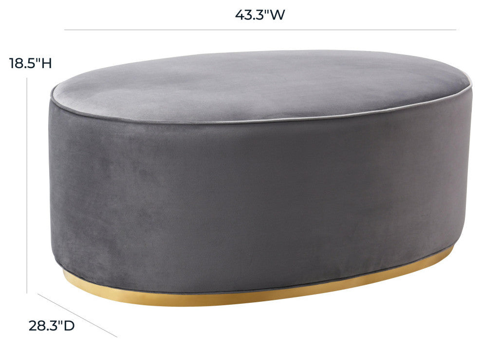 Scarlett Grey Ottoman