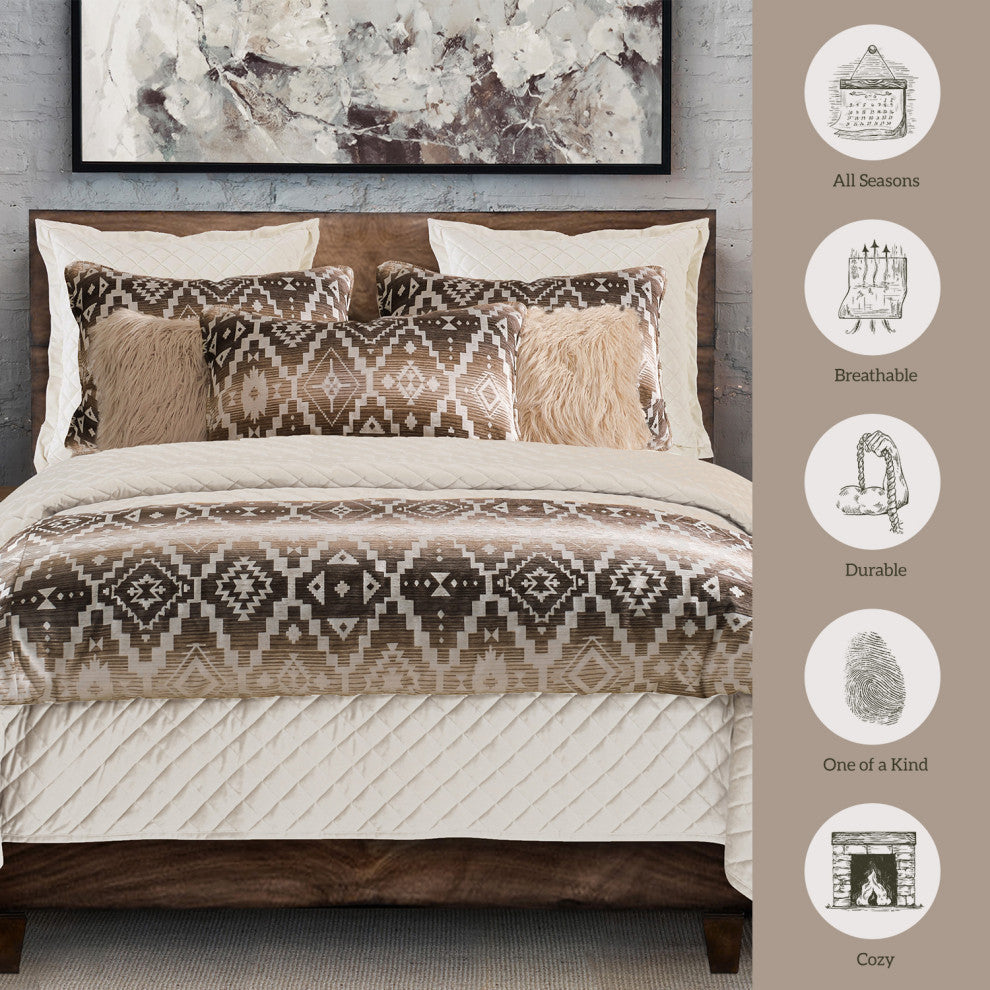 Chalet Aztec Comforter Set, 3 Piece, Full