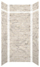Transolid SaraMar 36"x36"x96" 6-Piece Shower Wall Kit with Extension, Sand Creme