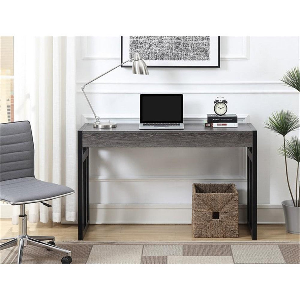 Convenience Concepts Monterey Console Table in Weathered Gray Wood and Metal