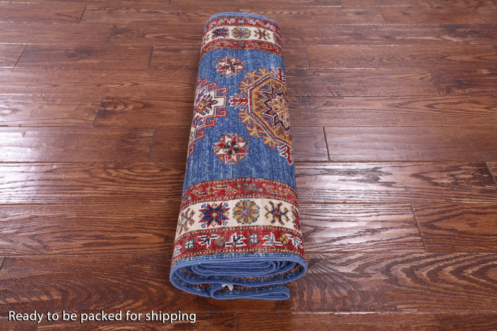 Runner Handmade Super Kazak Wool Rug 2' 9" X 12' 5" Q11233