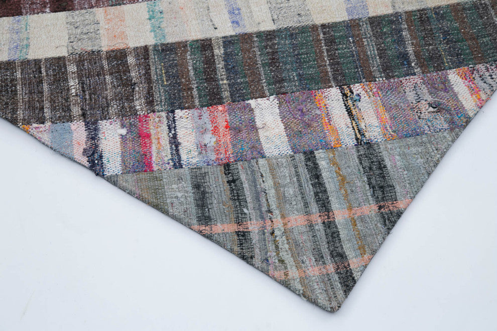Rug N Carpet - Handmade Turkish 6' 8'' x 9' 10'' Vintage Patchwork Kilim Rug