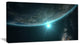 "Sunrise in Earth From Space" Contemporary Landscape Wall Art, 40"x20"