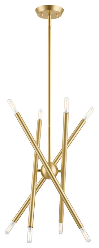 Livex Lighting Soho 8 Light Satin Brass Chandelier