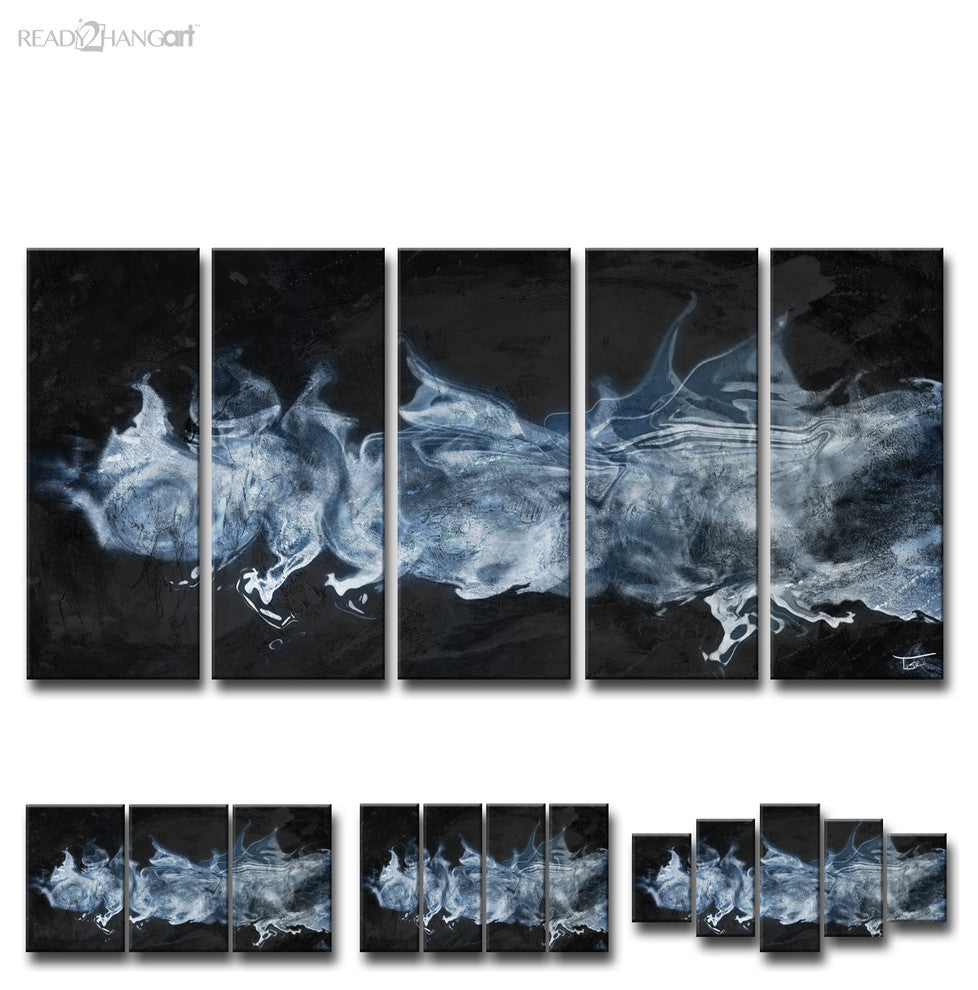 Ready2HangArt ''Glitzy Mist XLIV'' by Tristan Scott, 18"x36", 3 Piece Set