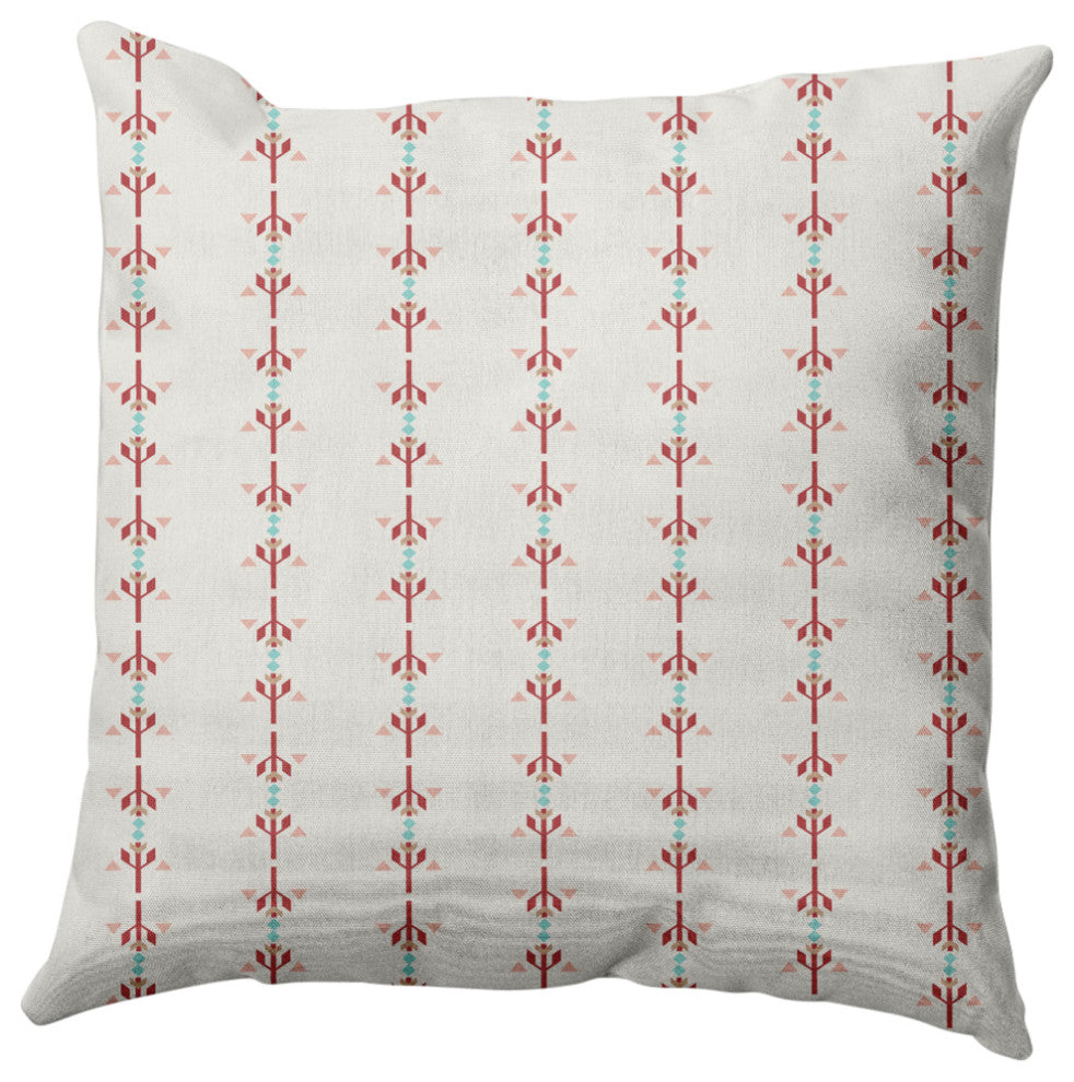 Jodhpur Stripe Decorative Throw Pillow, Red, 26"x26"