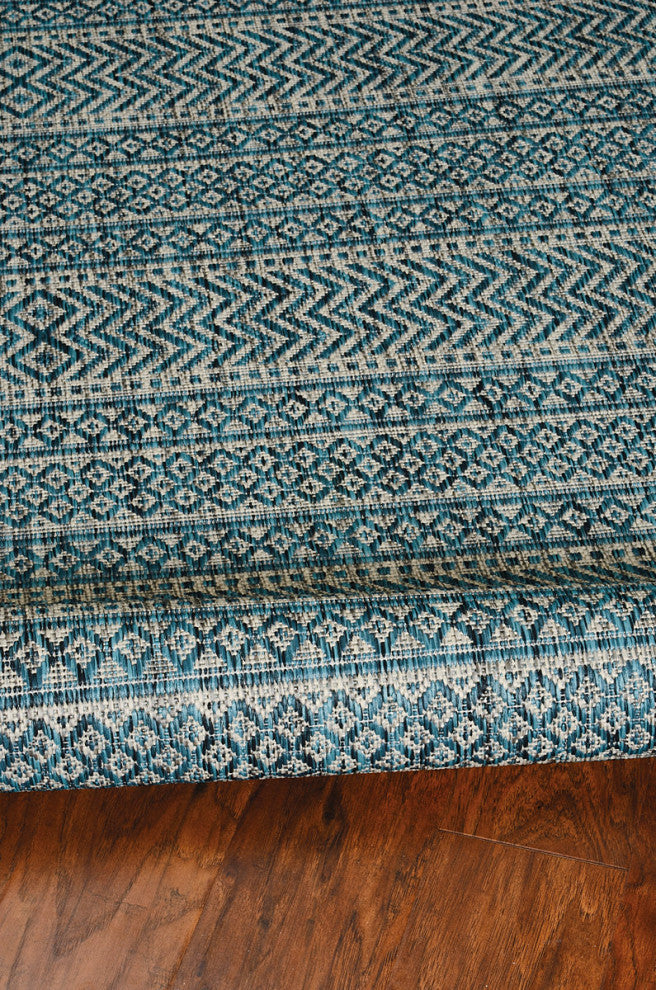 KAS Provo 5755 Teal Horizon Area Rug, 5'3"x7'7"