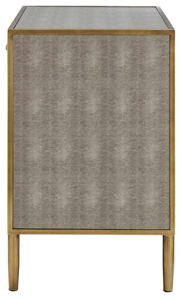 Arista Faux Shagreen Side/ End Table