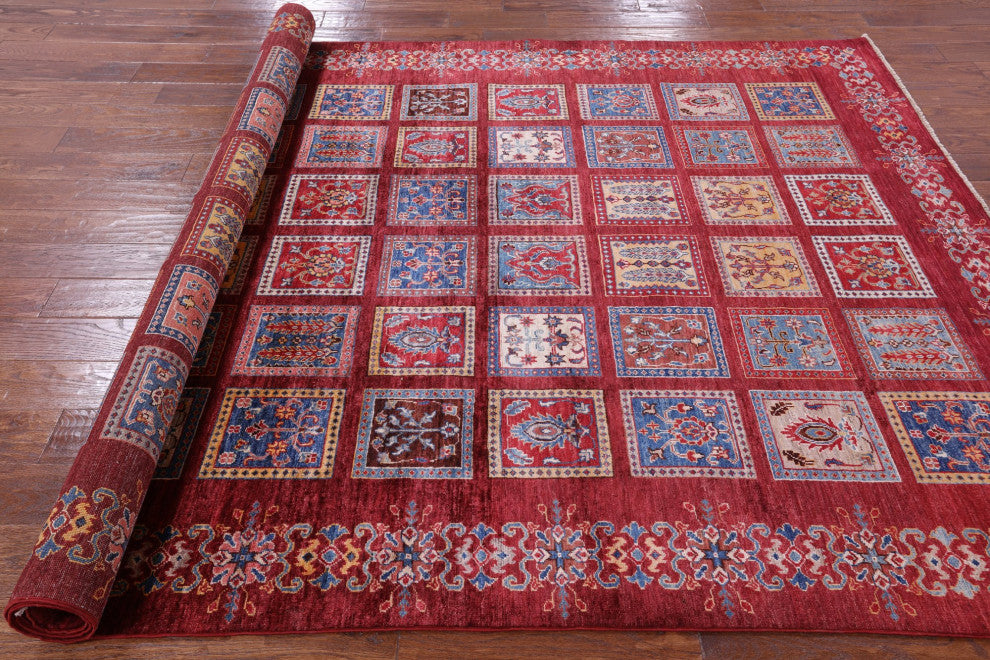 6' 6" X 9' 7" Persian Gabbeh Tribal Handmade Rug Q7417
