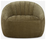 Uttermost 23856 Narrows 37"W Wood Framed Polyester Accent Chair - Moss Green