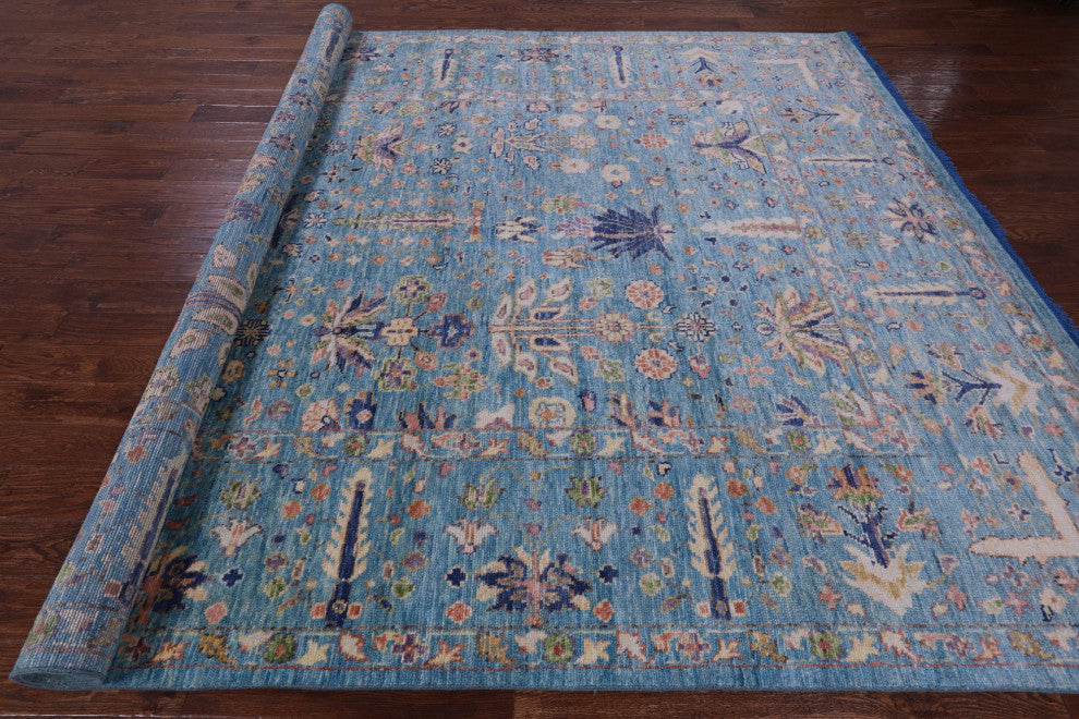 Turkish Oushak Hand-Knotted Wool Rug 9' 3" X 12' 5" - Q15595