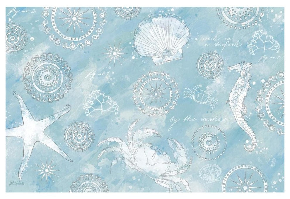 "Coastal Splash VI" Digital Paper Print by Katie Pertiet, 32"x22"