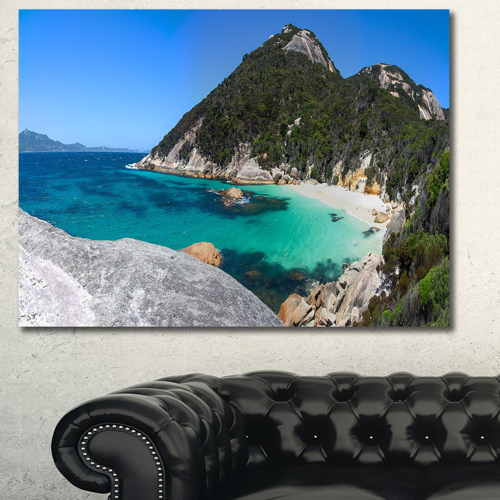 Small Hidden Bay Panorama, Large landscape Canvas Art Print, 60x40