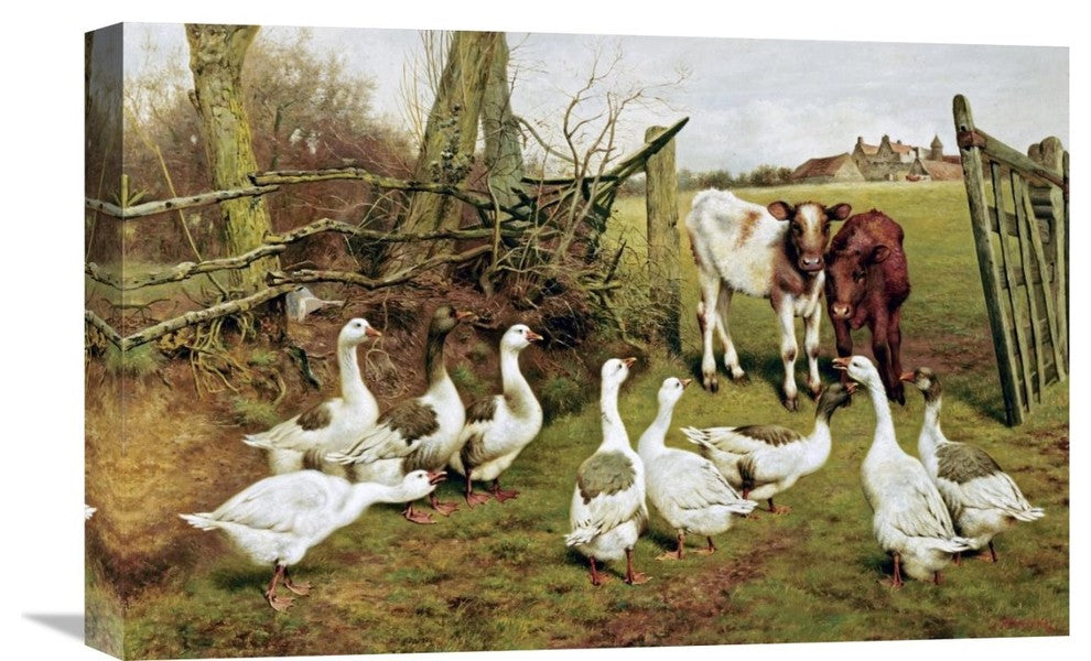 "The Disputed Gate" Stretched Canvas Giclee by Herbert William Weekes, 22"x14"