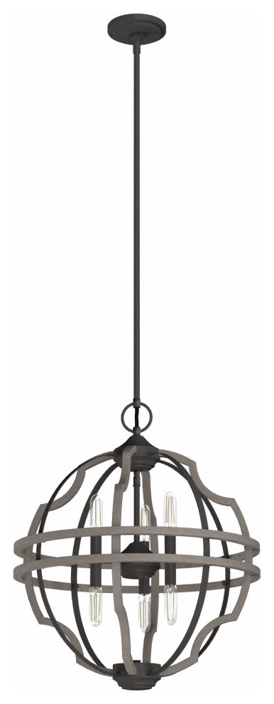 Hunter Stone Creek 6-Light Pendant in Noble Bronze