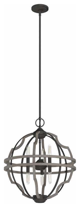 Hunter Stone Creek 6-Light Pendant in Noble Bronze